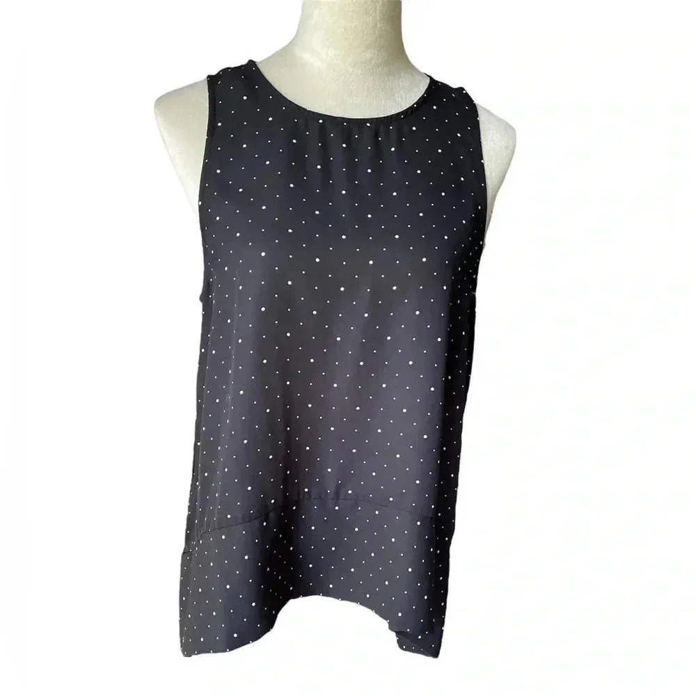 Banana Republic Women’s Polka Dot Sleeveless Blouse Top Size M